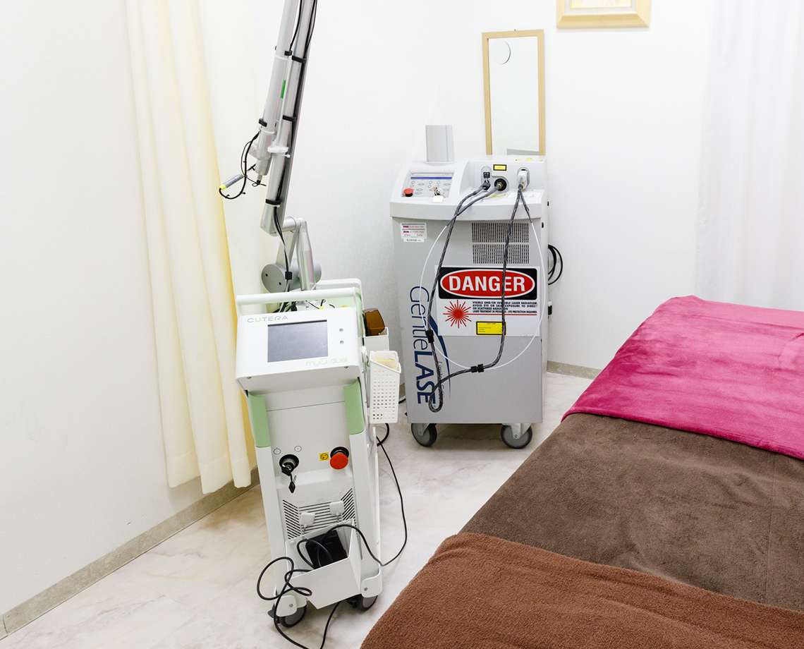 充実の美容医療機器を導入